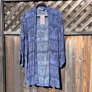 Novella Royale Hitch Hiker Kimono Indigo Chantilly